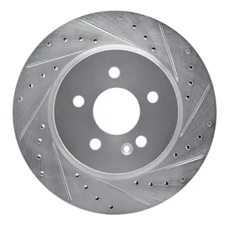 R1 Concepts EDZ-63122R Brake Rotor Drilled and Slotted Silver